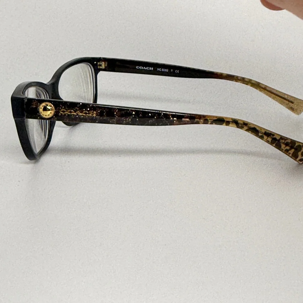 Coach HC 6082 5353 Black Wild Beast Eyeglasses Frames‎ 53-17-135 Womens 22193
